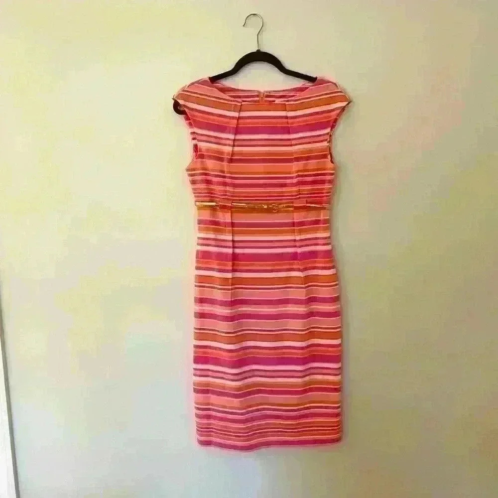 Calvin Klein Dress, Size 6, Like New, Gold Belt